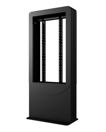 Peerless-AV KIPC2543B-3 Floorstanding Portrait Back-to-Back Kiosk for 43″ Displays up to 3″ Deep, Black