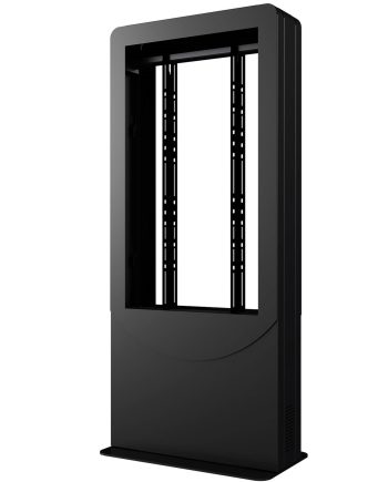 Peerless-AV KIPC2547B-3-EUK Floorstanding Portrait Back-to-Back Kiosk for Two 47″ Displays up to 3″ Deep, Black, EUK