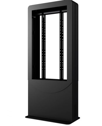 Peerless-AV KIPC2547B-3 Floorstanding Portrait Back-to-Back Kiosk for Two 47″ Displays up to 3″ Deep, Black