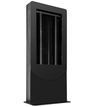 Peerless-AV KIPC2547B Floorstanding Back-to-Back Portrait Kiosk for Two 47″ Displays up to 1.81″ Deep, Black