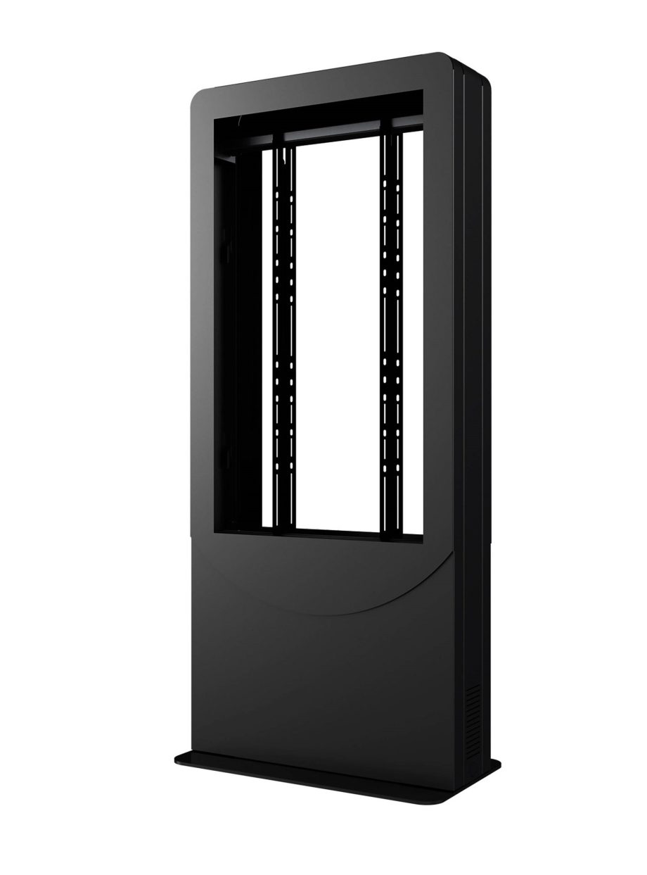Peerless-AV KIPC2550B-3-EUK Floorstanding Portrait Back-to-Back Kiosk for Two 50″ Displays up to 3″ Deep, Black, EUK