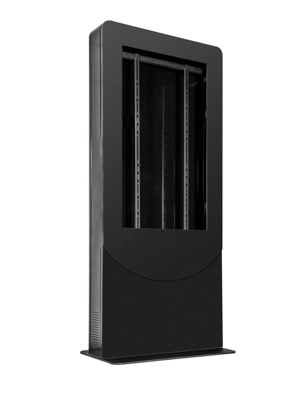 Peerless-AV KIPC2555B Floorstanding Back-to-Back Portrait Kiosk for Two 55″ Displays up to 1.81″ Deep, Black