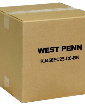 West Penn KJ458EC25-C6-BK Category 6 Keystone Jack, T568A/B Wiring, Black, 25-Pack