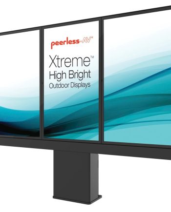 Peerless-AV KOF549-3XHB Outdoor Digital Menu Board, Supports (3) 49” Xtreme High Bright Outdoor Displays