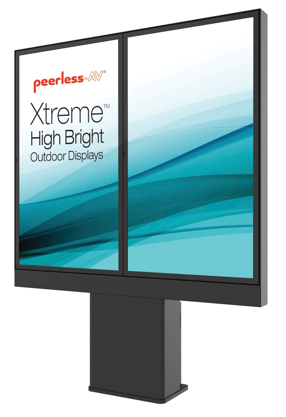 Peerless-AV KOF555-2XHB Outdoor Digital Menu Board, Supports (2) 55” Xtreme High Bright Outdoor Displays