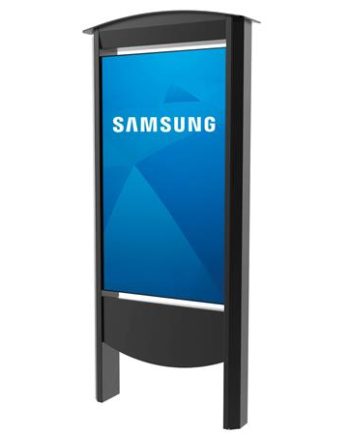 Peerless-AV KOP2555-OHF Outdoor Smart City Kiosk Enclosure for 55″ Samsung OH55F Displays, Black