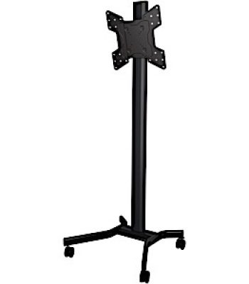 Crimson M55V Mobile Cart with Height and Tilt Adjustment for 32″ to 55″ LED, Black