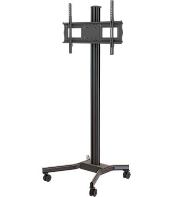 Crimson M63 Mobile Cart with Height and Tilt Adjustment for 37″ to 70″ Plasma, LCD or LED Screens, Black