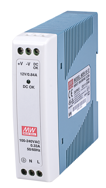 Vivotek MDR-10-12 10W Single Output Industrial DIN Rail Power Supply