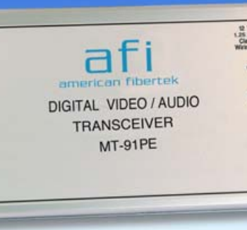 American Fibertek MR-91PE 10-Bit Digital Video (2) 10100Base-TX Ethernet Ports, Multimode