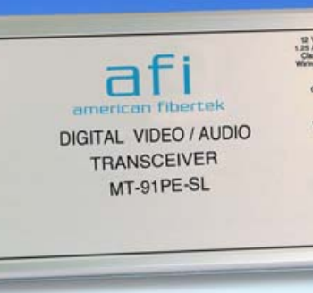 American Fibertek MR-91PE-SL 10-Bit Digital Video (2) 10100Base-TX Ethernet Ports, Singlemode