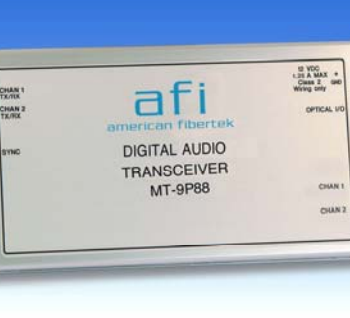 American Fibertek MR-9P88SL 24 Bit Digital Audio 2 Channels Module Rx 1310/1550nm 21dB SM 1 Fiber Receiver
