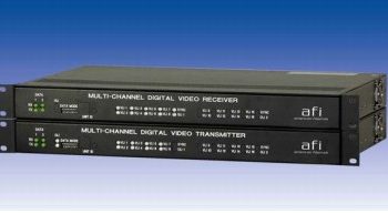 American Fibertek MRX-985C-UTP Eight 10 Bit UTP Video & 2 MPD Data 1RU Rx 1310/1550nm 12dB 1Km MM