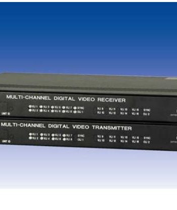 American Fibertek MRX-986C-UTP 8 Channel Video System with one Bi-directional Multi Protocol data and One Bi-directional Contact Channels