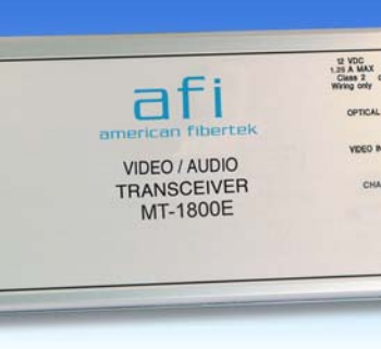 American Fibertek MT-1800E-2W One Way Video With Bi-directional Audio Transceiver