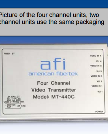 American Fibertek MT-220C Two Channel FM Video System, Multi-Mode