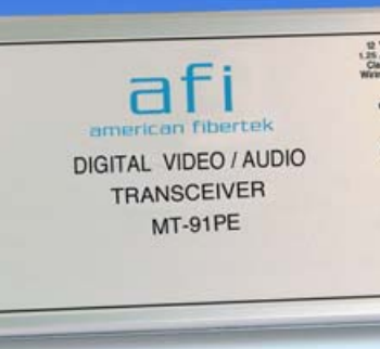American Fibertek MT-91PE One Way Digital Video, 10/100Base-TX Ports Ethernet Transceiver, Module Transmitter