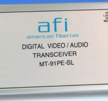 American Fibertek MT-91PE-SL One Way Digital Video, 10/100Base-TX Ports Ethernet Transceiver, Module Transmitter