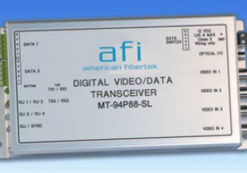 American Fibertek MT-94P88-SL Four 10 Bit Video and Two Digital Two Way Audio Module Tx 21dB SM
