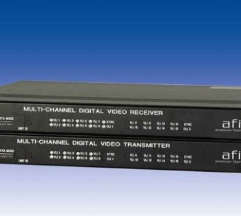 American Fibertek MTX-985C-UTP Eight 10 Bit UTP Video & 2 MPD Data 1RU Tx 1310 / 1550nm 12dB 1Km Multi-mode 1 Fiber