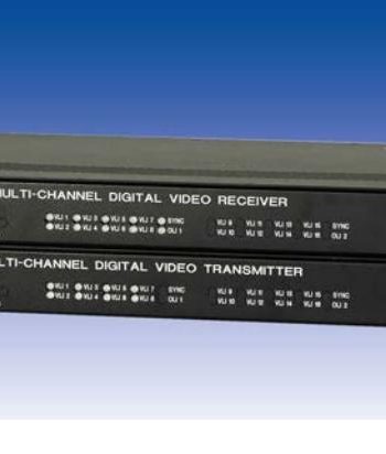 American Fibertek MTX-986C-UTP Eight Channel Digital Video System with One Bi-Directional Multi-Protocol Data and One Bi-Directional Contact Channels