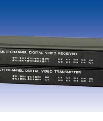 American Fibertek MTX-986C-UTP-SL 8 Channel Digital Video System with 1 Bi-Directional Multi-Protocol Data and 1 Bi-Directional Contact Channels