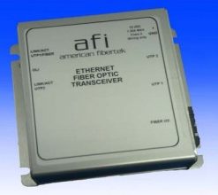 American Fibertek MX-46-FX-SL-SC-PoE+ Ethernet FX Fiber Port + 2 RJ45 Ports, SM