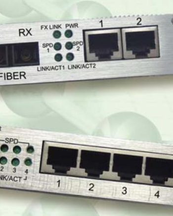 American Fibertek MXR4-1000T Gigabit Four Port Data Transceiver Rack Card, 10/100/1000/Base-T