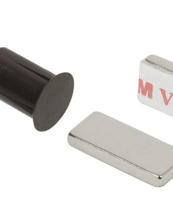 Nascom N1175UM123787B-ST Recessed 3/8″ Ultra Mini Press Fit Switch and H1/8″ x W3/8″ x L7/8″ Bar Magnet, Wire Leads, Brown