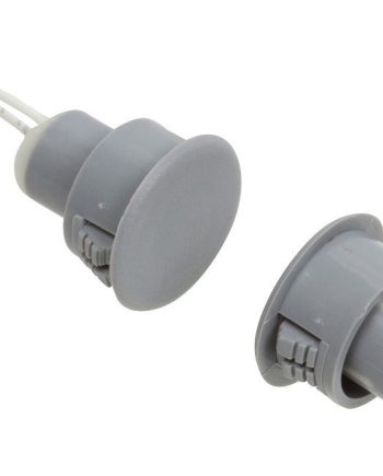 Nascom N1178CG-ST Recessed 3/4″ Stubby Switch / Magnet Set for Steel / Wood Doors, Wire Leads, Gray