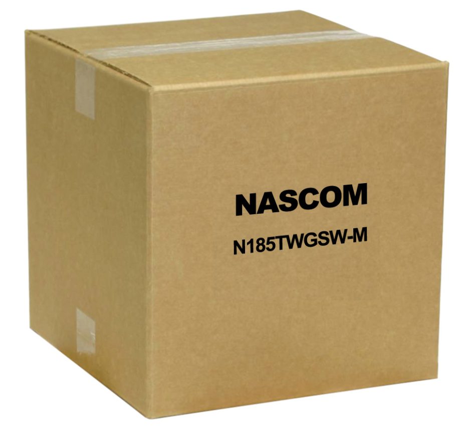 Nascom N185TWGSW-M Surface Mount Magnet, Low Profile, Beveled Cover, Snow White