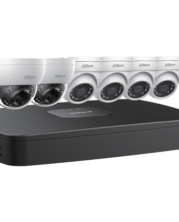 Dahua N488D63 4×4 MP Eyeball and Two 4K Dome Network Cameras with One (1) 8 Channel 4K NVR, No HDD