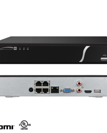 Speco N4NXL3TB 4 Channel Plug & Play Network Video Recorder with Built-In PoE, 3TB