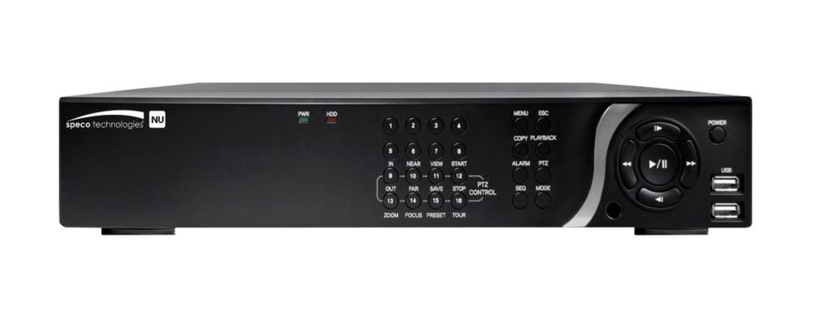 Speco N8NU20TB 8 Channel 4K Plug & Play Network Video Recorder with Built-In PoE, 20TB