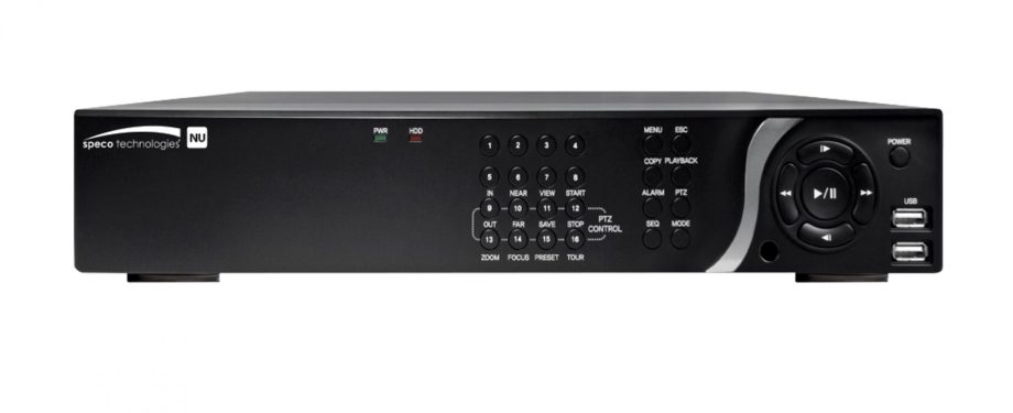 Speco N8NU24TB 8 Channel 4K Plug & Play Network Video Recorder with Built-In PoE, 24TB