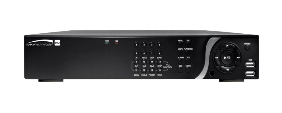 Speco N8NU40TB 8 Channel 4K Plug & Play Network Video Recorder with Built-In PoE, 40TB