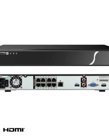 Speco N8NXP12TB 8 Channel 4K Plug & Play Network Video Recorder with Built-In PoE, 12TB