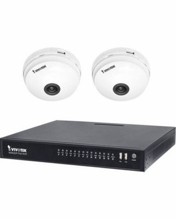 Vivotek ND8322P-2FE80 8 Channel NVR with No HDD with 2 X 5MP Indoor Fisheye IP Security Cameras