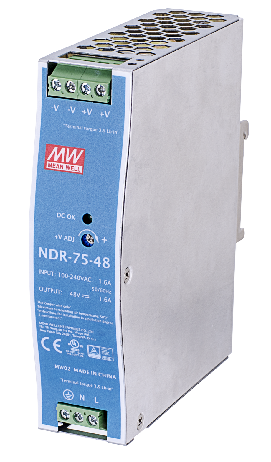 Vivotek NDR-75-48 75W Single Output Industrial DIN Rail