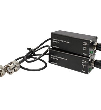 American Fibertek NHD100S-MM-MM(PT) Kit Includes TX and RX Modules and Power Supplies for Miniature 1-Channel HD-SDI Video, Multimode