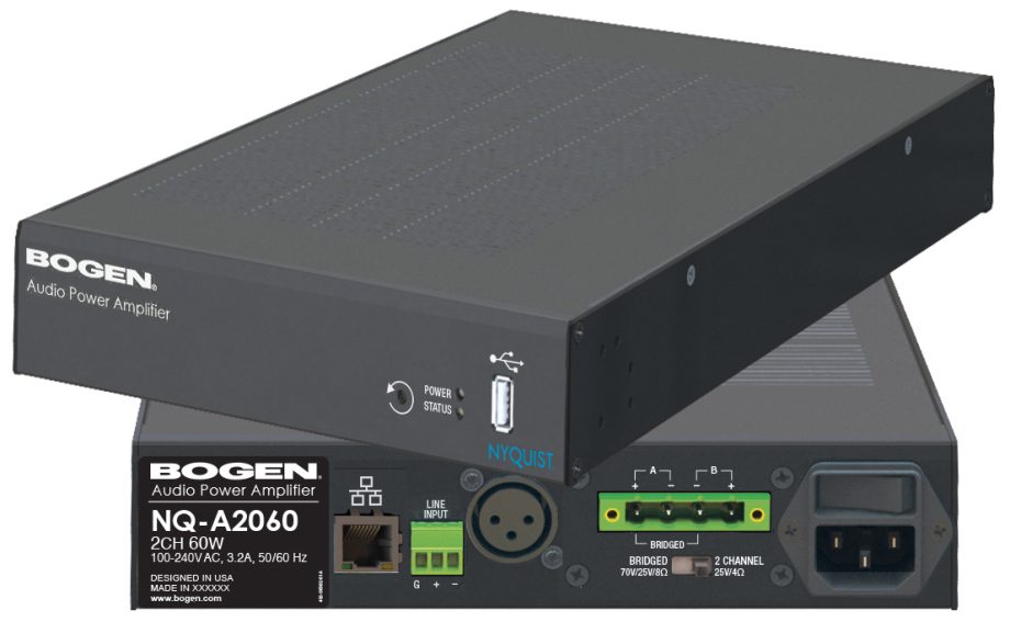 Bogen NQ-A2060 Nyquist 2 Channel x 60W 1U Audio Power Amplifier