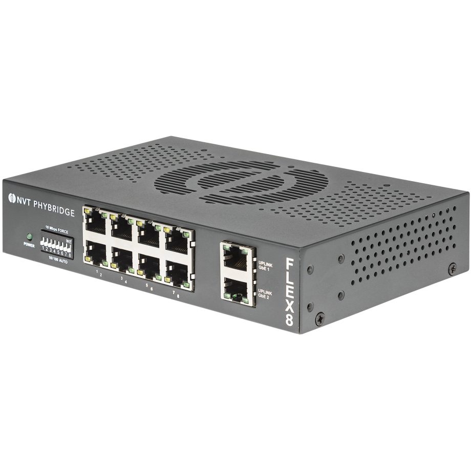 NVT NV-FLX-08 8 Port PoE++ Unmanaged Switch with Power Supply