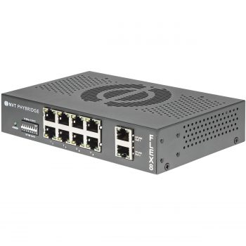 NVT NV-FLX-08-RL 8 Port PoE++ Unmanaged Switch with Power Supply with DC Filter and IEC Line Cord