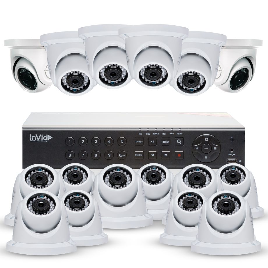 Cantek NW16D4TB All Purpose 16 Camera Outdoor HD TVI Dome Camera System