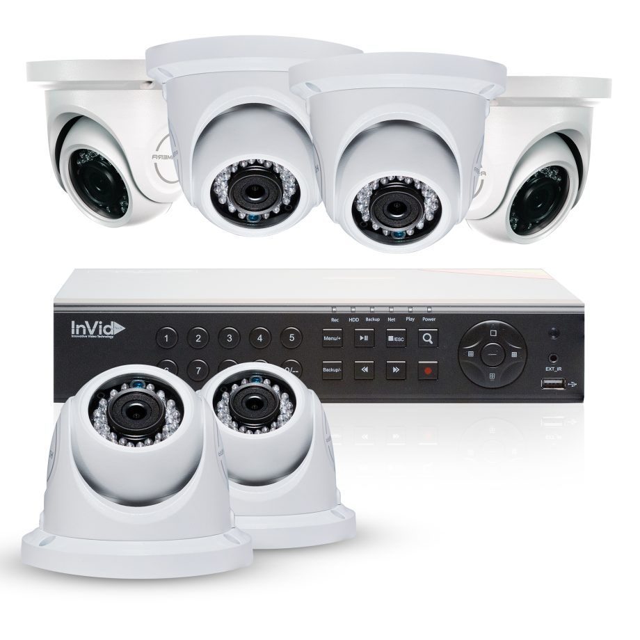 Cantek NW6D2TB All Purpose 6 Camera Outdoor HD TVI Dome Camera System