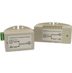 Comnet NWPM1248GE Industrial Gigabit Power over Ethernet midspan injector, compatible with IEEE802.3af PoE for DC-to-DC power applications with 12 VDC Input
