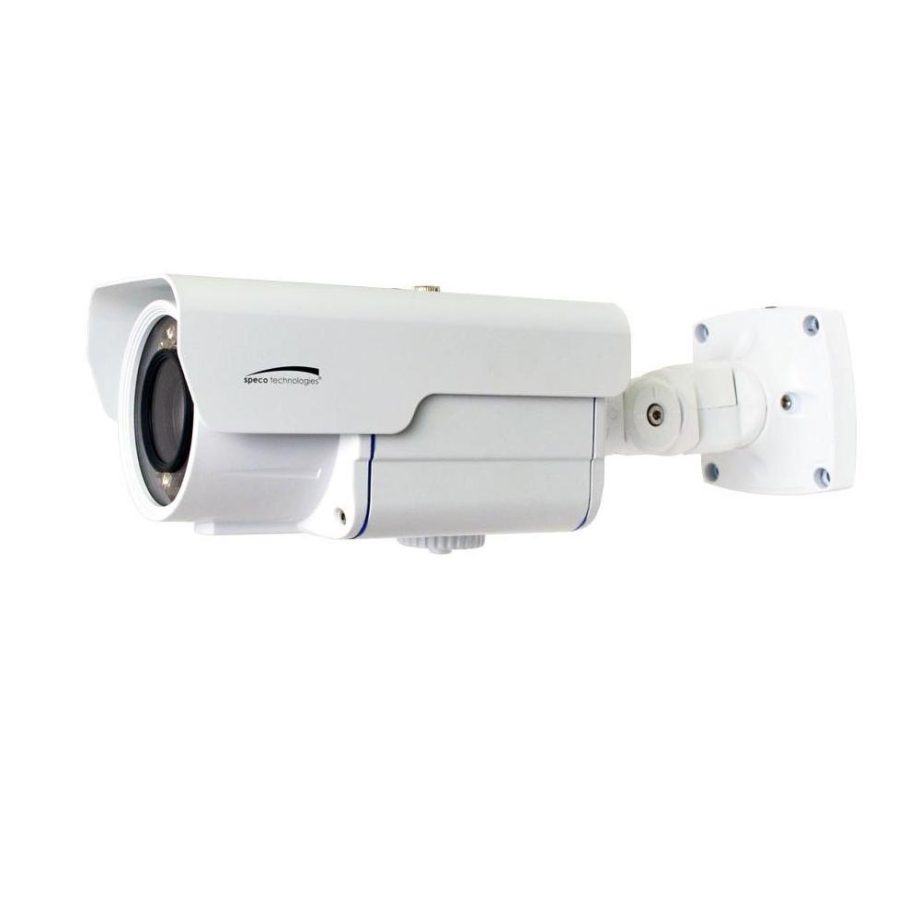 Speco O2LPR67 2 Megapixel H.265 License Plate Capture Bullet IP Camera, 5-50mm Lens, White