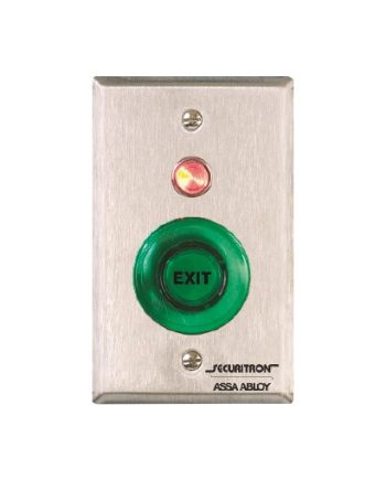 Securitron PBA Push Button, Alternate, Single Gang,  DPST, Illuminated  with Red/Green Lens