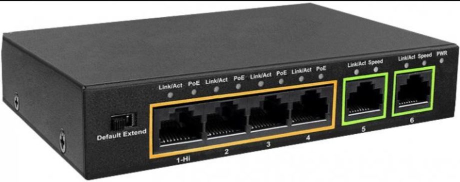 Alpha POES004 4 Port PoE Ethernet Switch