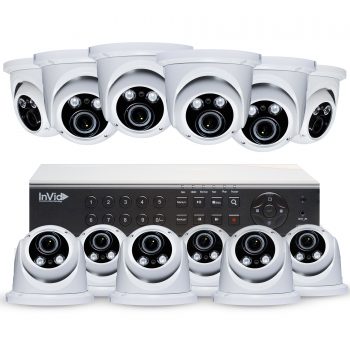 Cantek PR12D4TB All Purpose 12 Camera Outdoor HD TVI 1080p Dome Security Camera System with 2.8-12mm Varifocal lenses